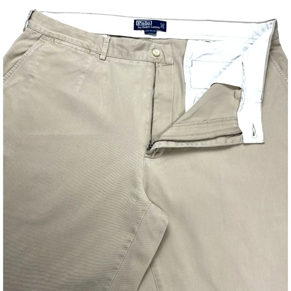 Polo Ralph‎ Lauren Men's Classic Chino Pants 100% Cotton Khaki 38/34